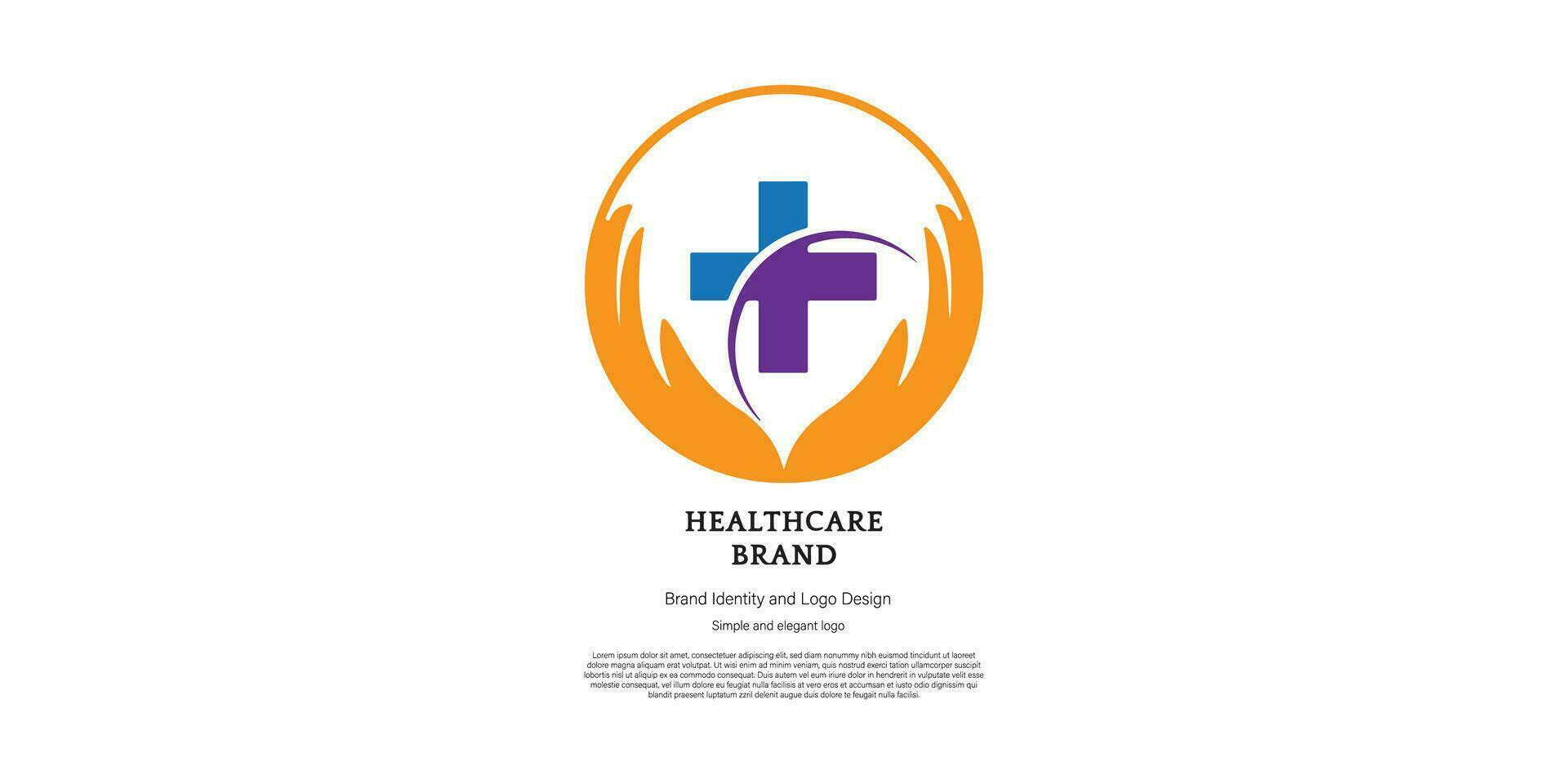 hospital and health care logo design for graphic designer and web developer vector