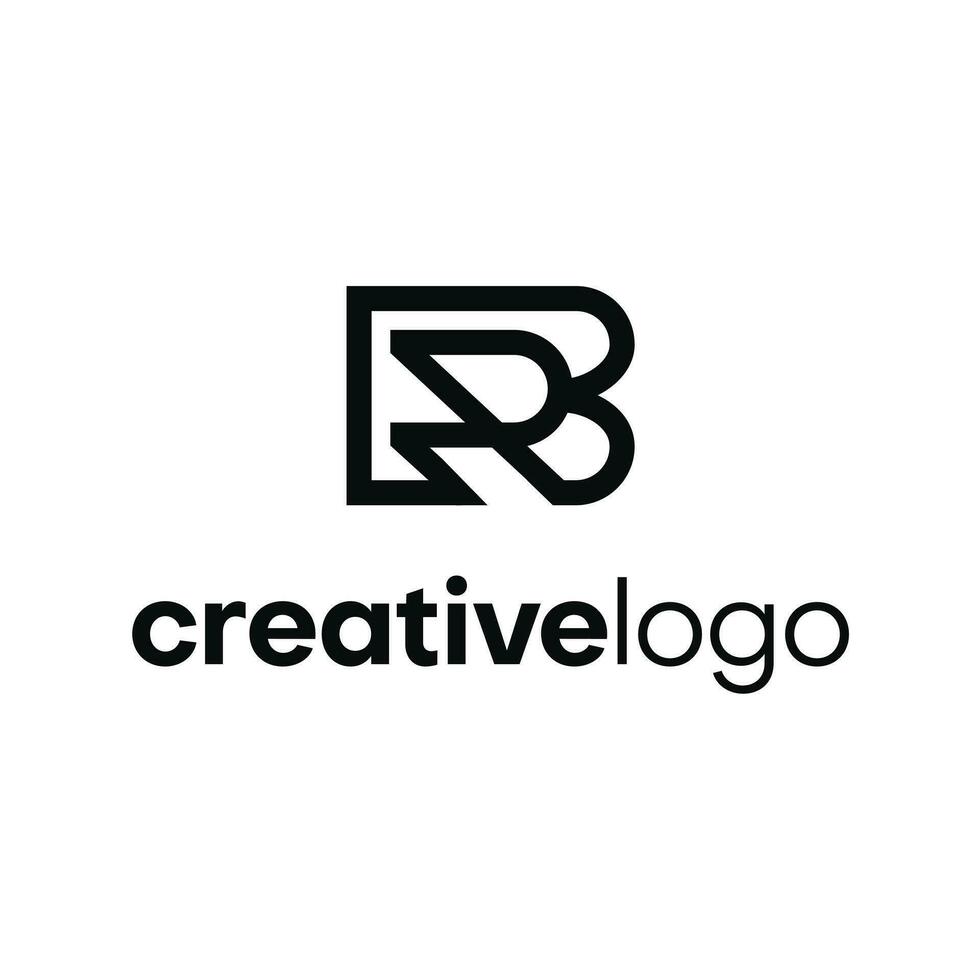B R Letter logo design Template vector