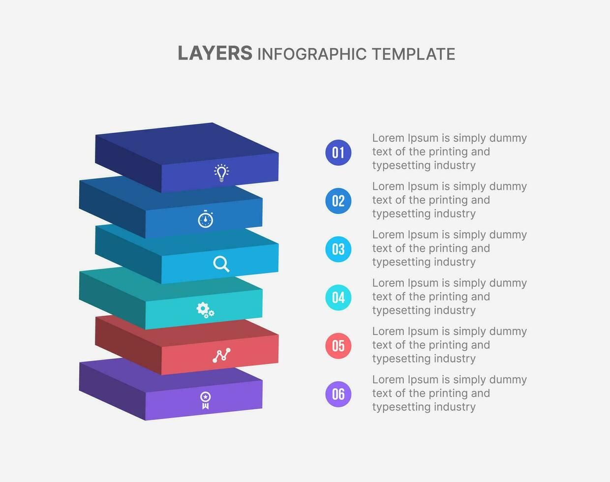Isometric Infographic Design with 6 Options or Steps for Business Concept Template vector