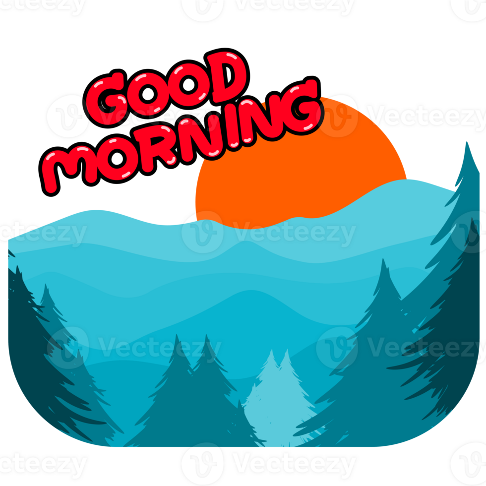 Good morning in nature scene png