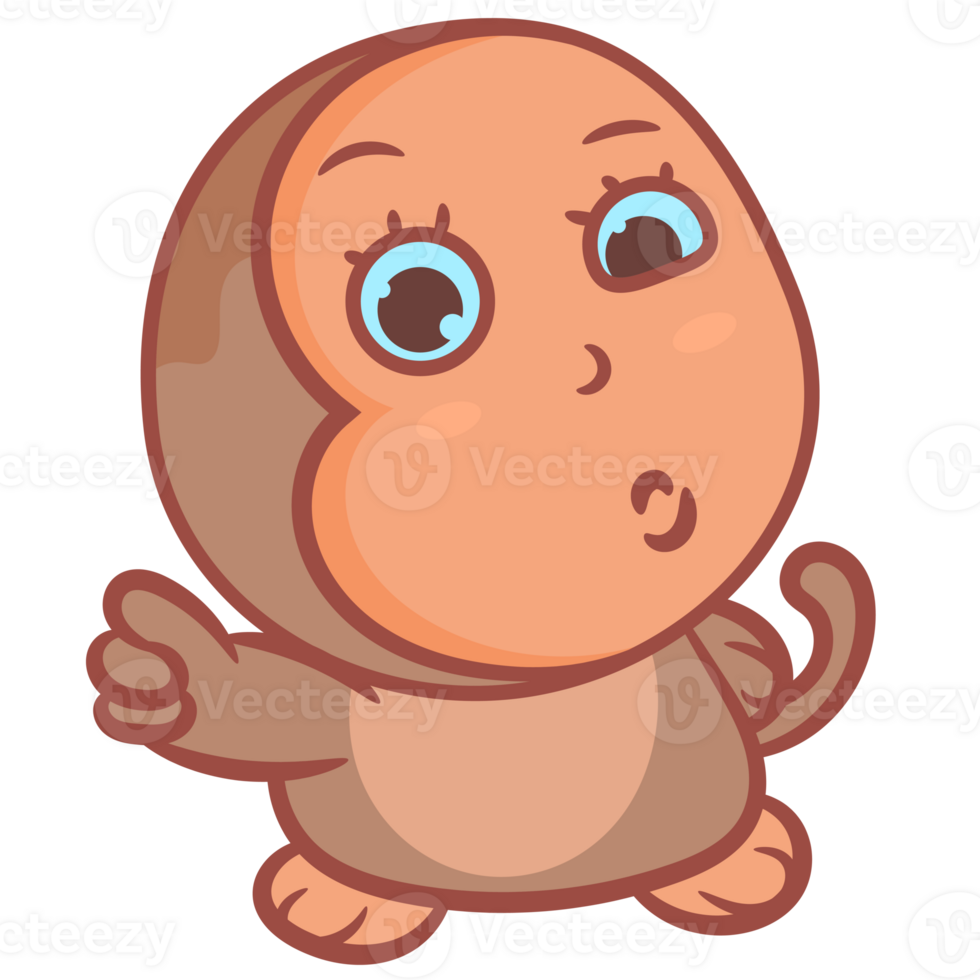 So cute little monkey gesture png
