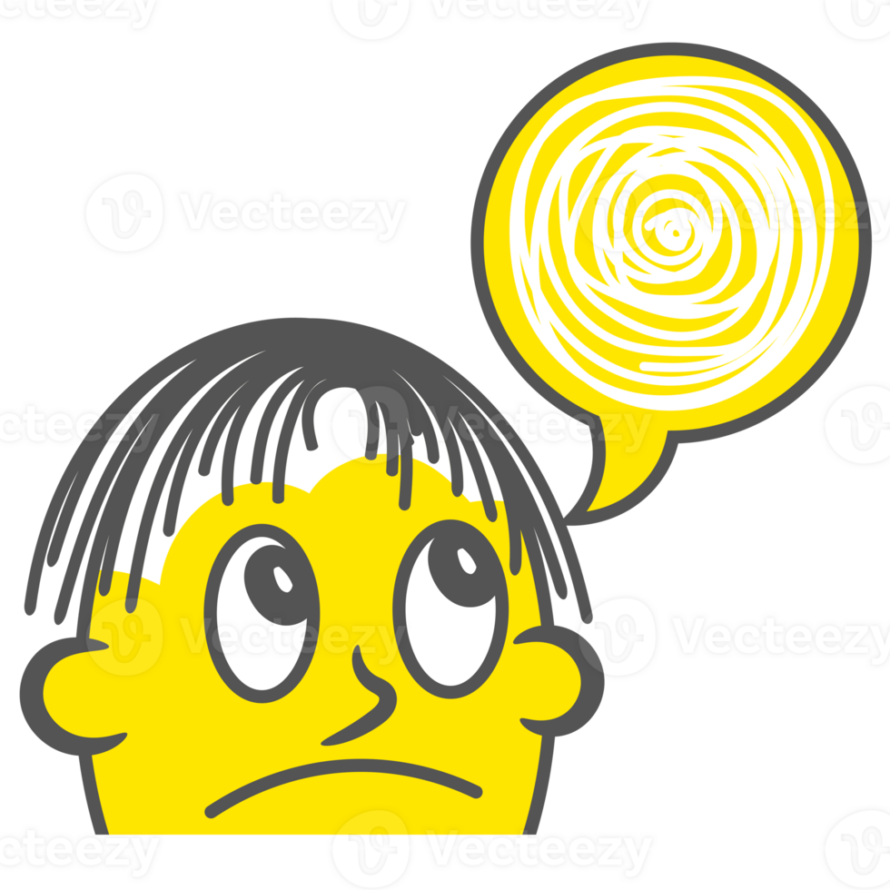 I have no idea round yellow cartoon gesture png