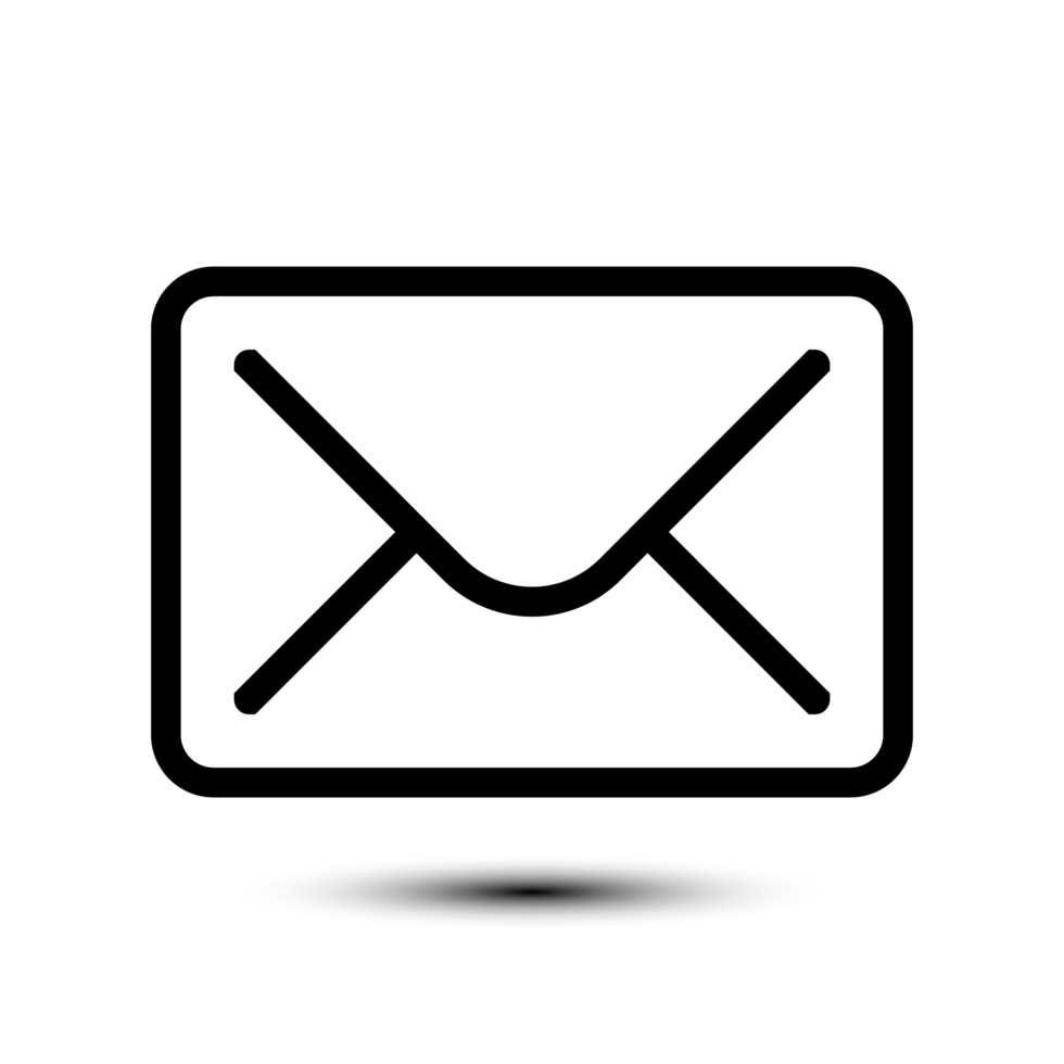 Trendy Email Icon, Message Icon, Mail Icon, Inbox Sign, Messaging Symbol, Envelope Black And White, Letter Sending Message png