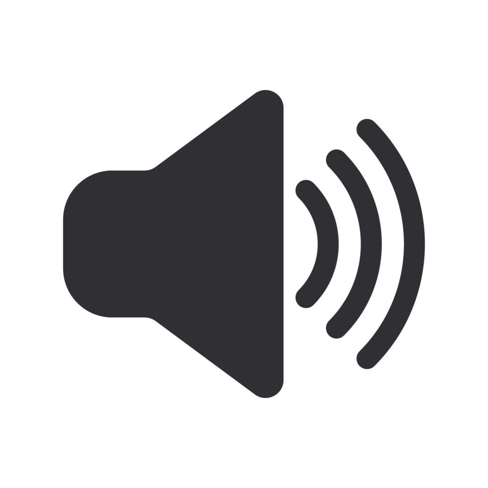 Sound Speaker Icon, Megaphone Announcement Icon, Louder Sound Symbol, MP3 Button, Musical Design Elements, Stereo Button, Audio Symbol, Speaker Pictogram, Silhouette png