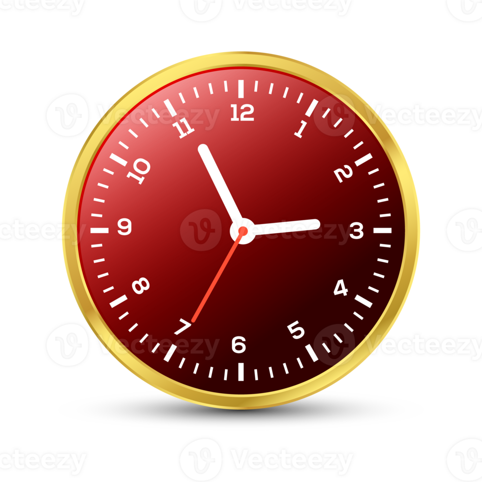 glanzend gezicht klok vlak, klok gezicht geïsoleerd, klassiek en modern muur klok voor ui ux ontwerp, presentatie, website en appjes, kantoor uur, deadline, schema icoon png