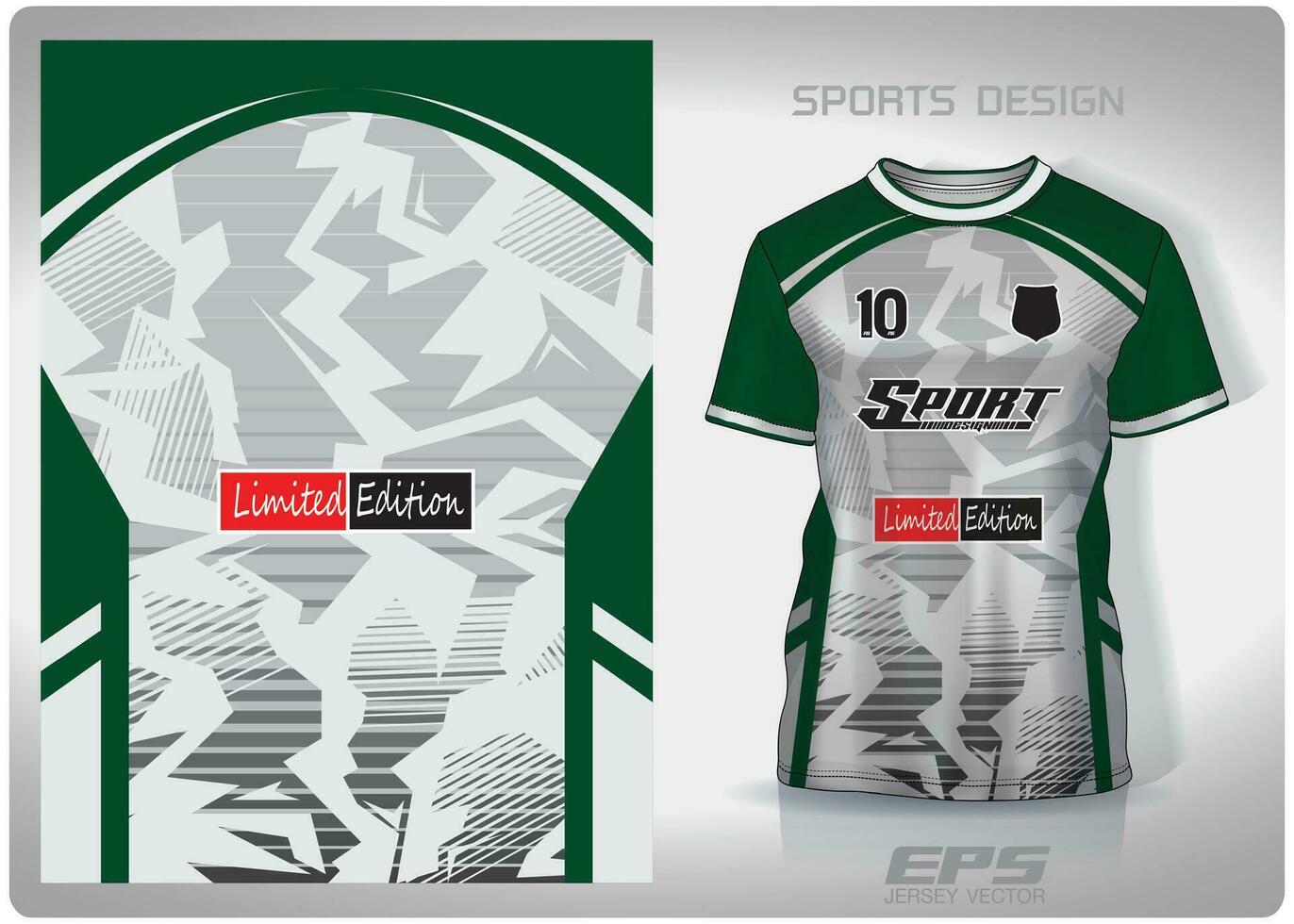 Vector sports shirt background image.lightning green white pattern design, illustration, textile background for sports t-shirt, football jersey shirt