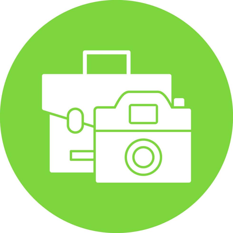 Camera Bag Vector Icon Design