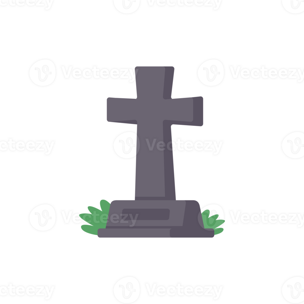 Ghost graves. Stones carved names of dead people on rocks with crosses in spooky cemetery. png