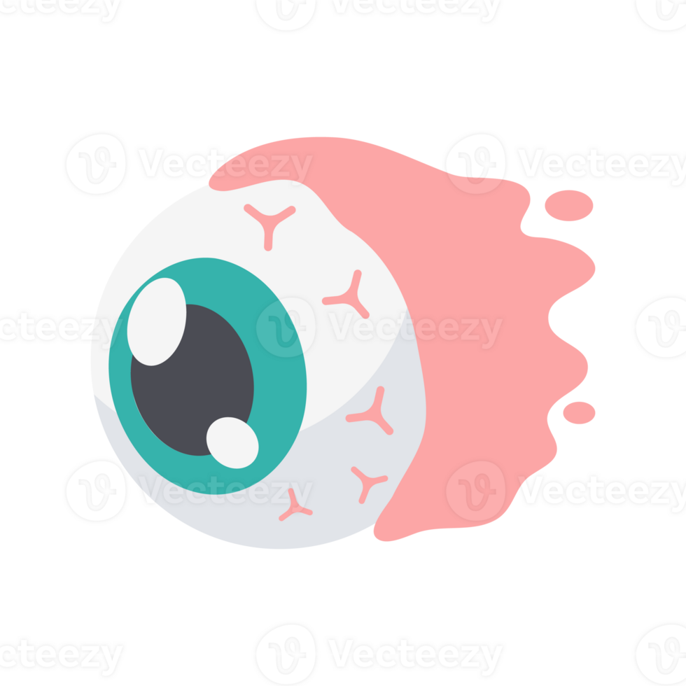 Eyeball. A spooky eyeball to decorate a Halloween card. png