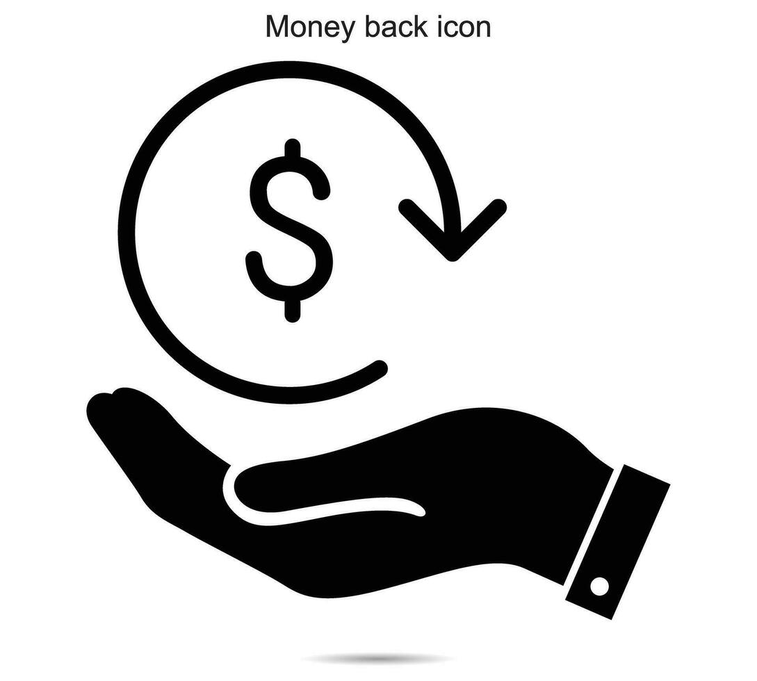 Money back icon, vector illustration.