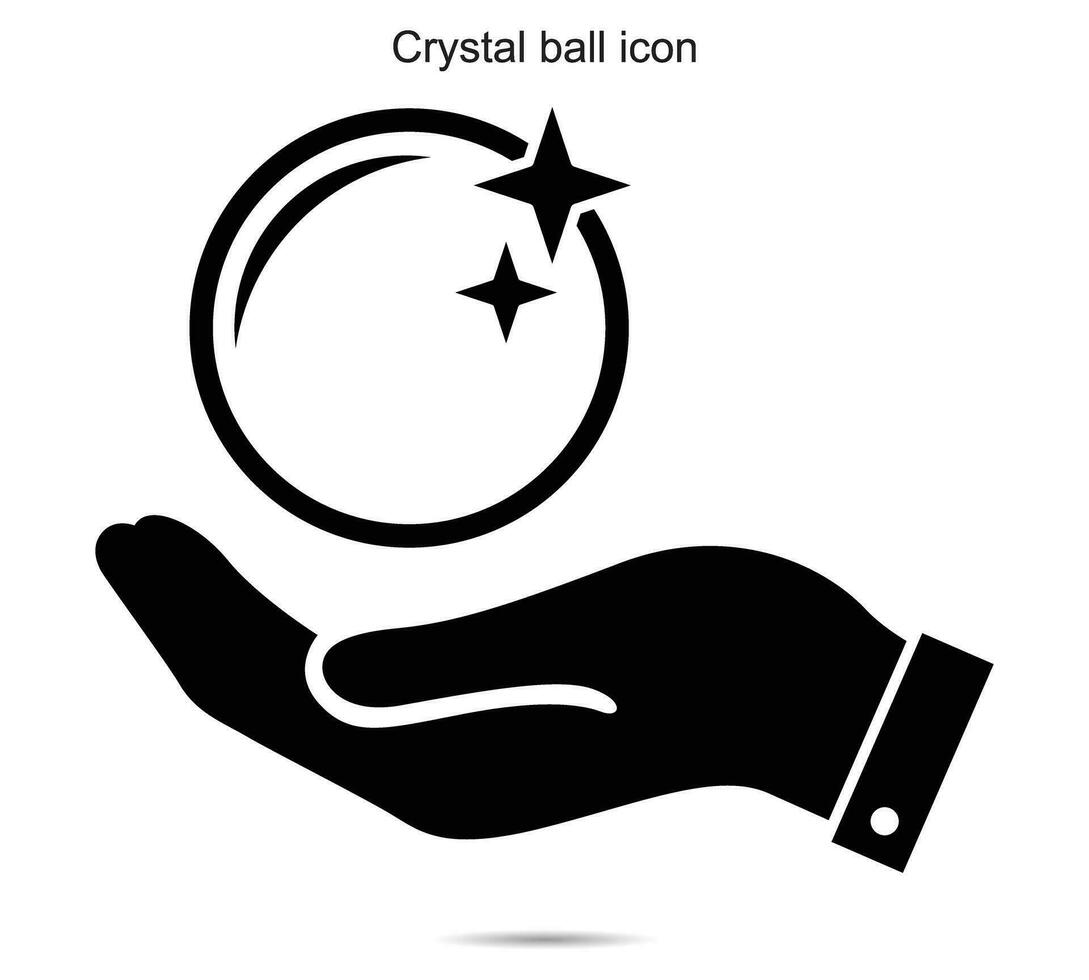 Crystal ball icon, vector illustration.