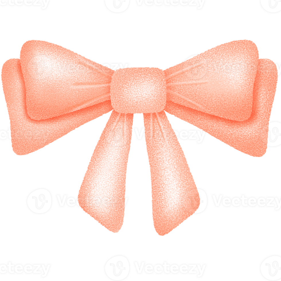 peach ribbon bow png
