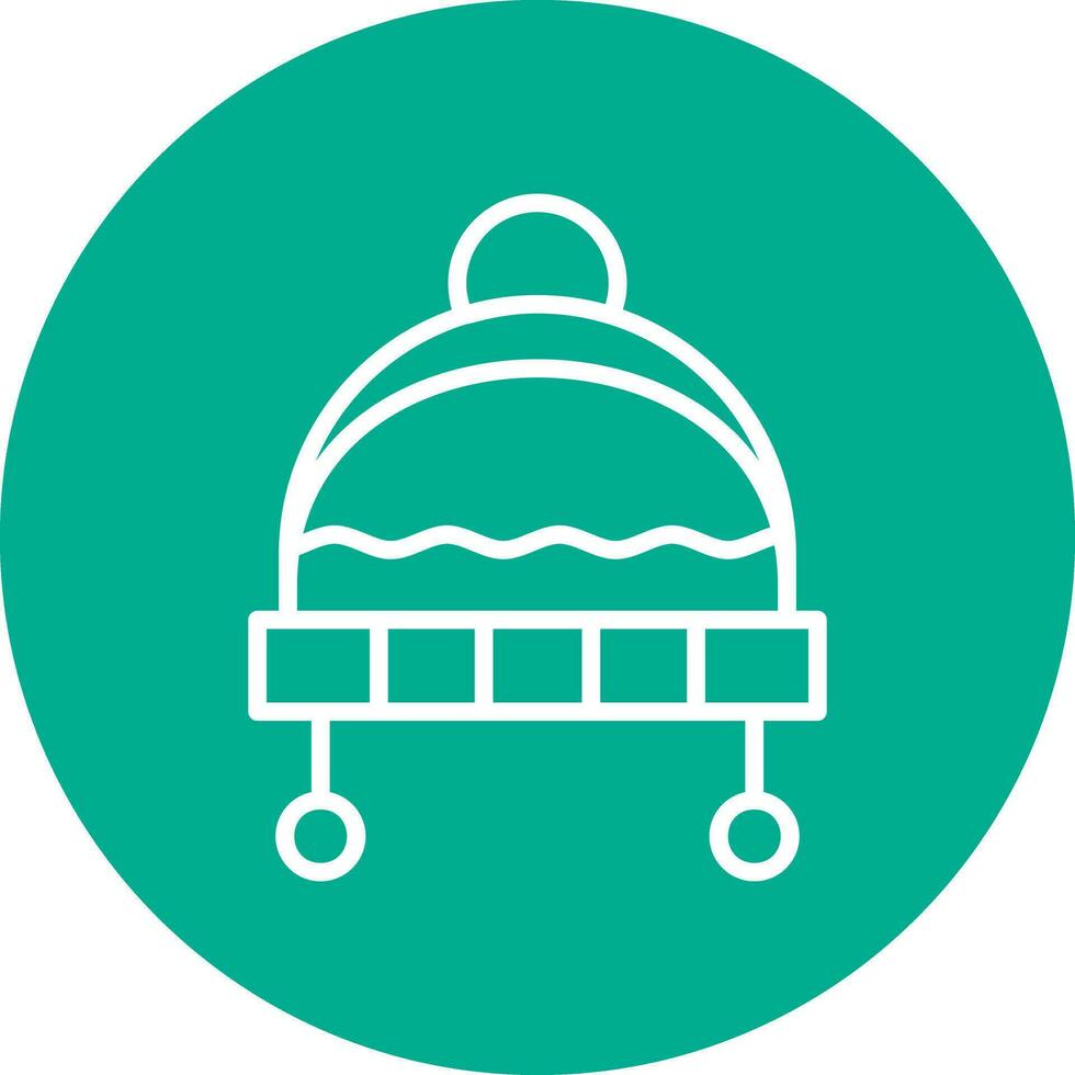 diseño de icono de vector de sombrero de invierno