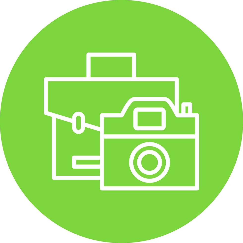 Camera Bag Vector Icon Design