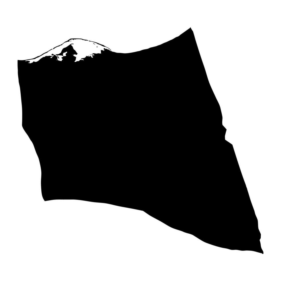 North Sinai Governorate map, administrative division of Egypt. Vector illustration.