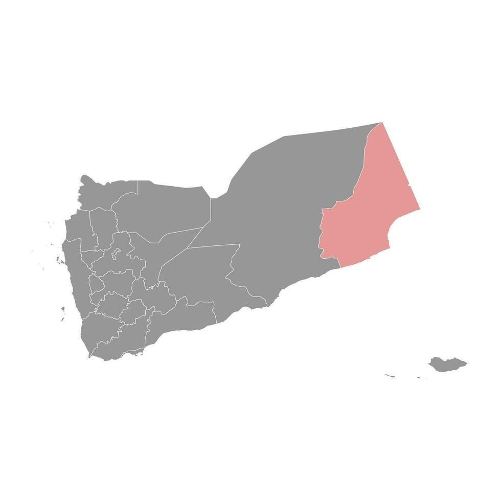 Al Mahrah governorate, administrative division of the country of Yemen. Vector illustration.