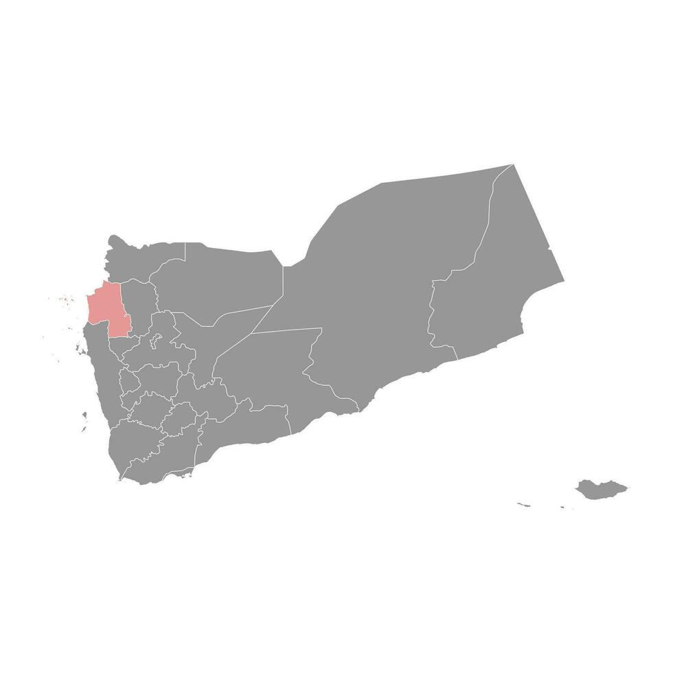 Hajjah governorate, administrative division of the country of Yemen. Vector illustration.