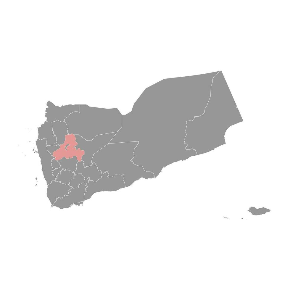 Sanaa governorate, administrative division of the country of Yemen. Vector illustration.