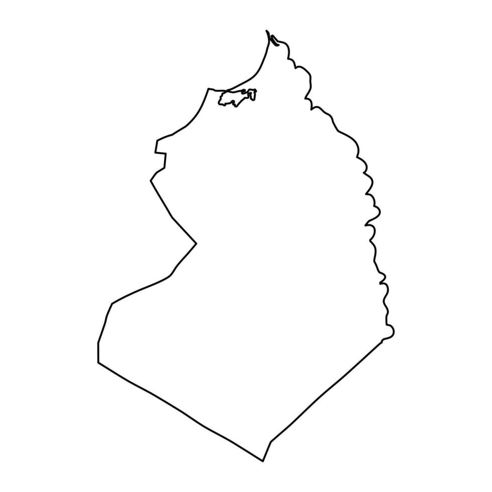 beheira gobernación mapa, administrativo división de Egipto. vector ilustración.