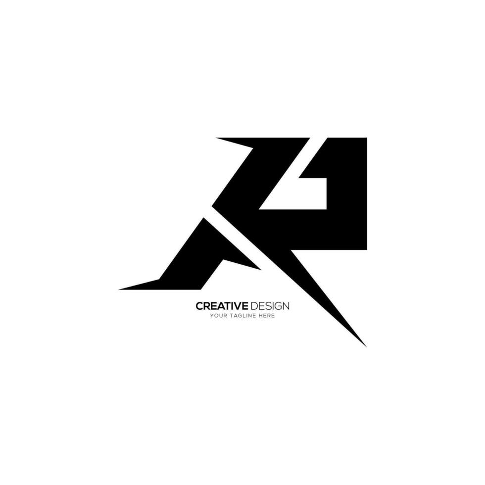Letter R modern shape unique typography abstract monogram new logo design. R logo vector