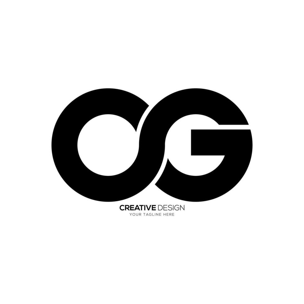 Letter Cg simple rounded creative monogram infinity symbol logo. C logo. G logo vector