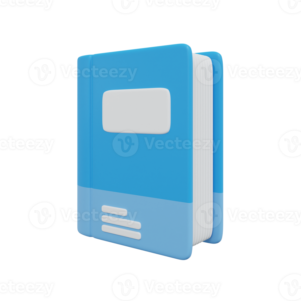 3d icon book 3d rendering illustration. png