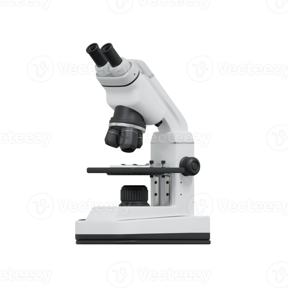 3d render of microscope education icon png