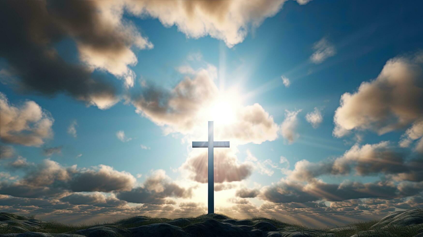 Cross With Rays Stock Photos, Images and Backgrounds for Free Download