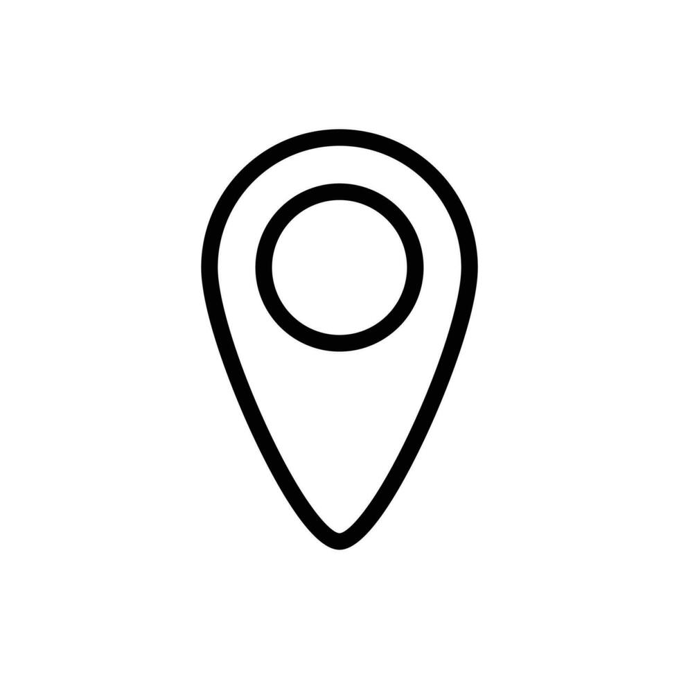 Location Pin Icon, Pin Pointer, Gps Icon, Navigation Symbol, Direction Sign, Road Map Position, Search And Find Related Signs, Your Position Detection Vector Illustration
