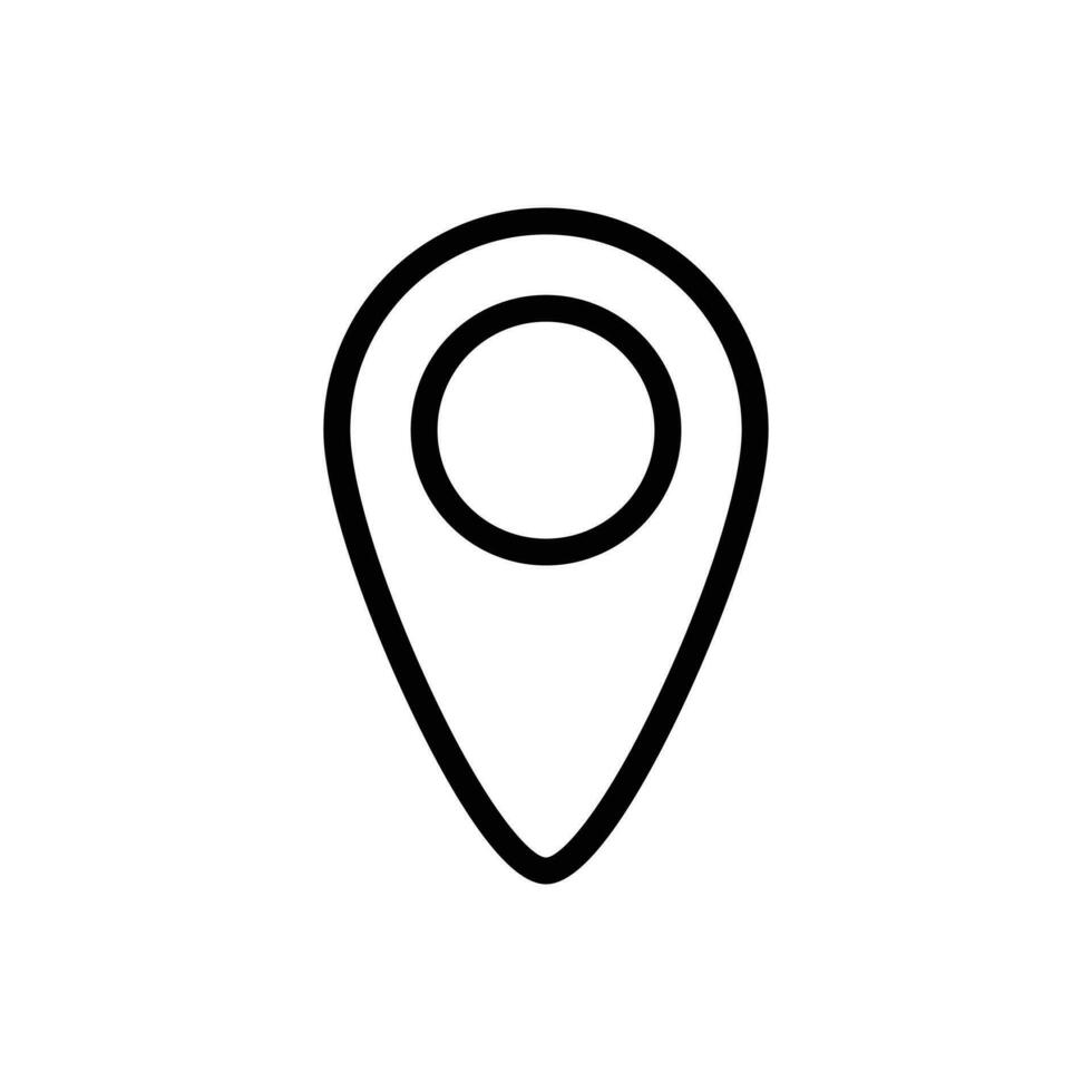 Location Pin Icon, Pin Pointer, Gps Icon, Navigation Symbol, Direction Sign, Road Map Position, Search And Find Related Signs, Your Position Detection Vector Illustration