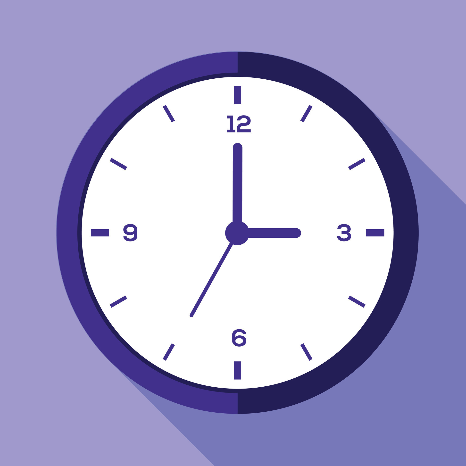 Clock icon. Clock Time symbol flat style. design web site icon, logo, app,  UI. Illustration - Vector. EPS10. 4338226 Vector Art at Vecteezy