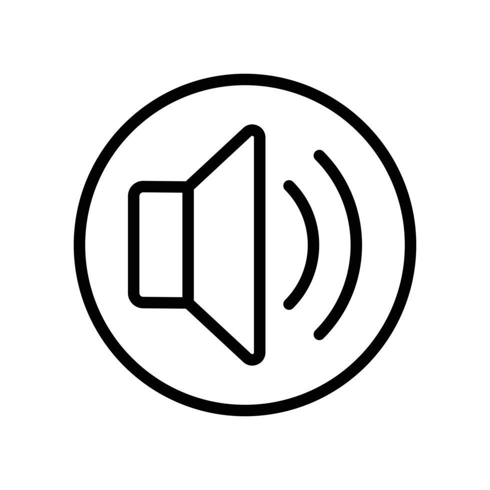 Sound Speaker Vector Icon, Megaphone Announcement Vector Icon, Louder Sound Symbol, MP3 Button, Musical Design Elements, Stereo Button, Audio Symbol, Speaker Pictogram, Silhouette On White Background
