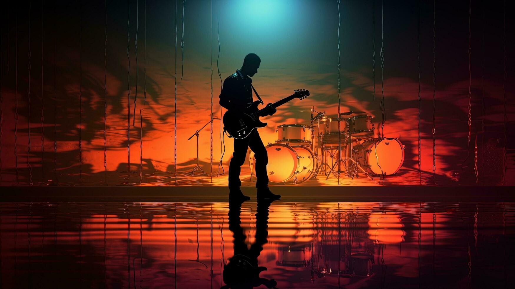 melody. silhouette concept photo