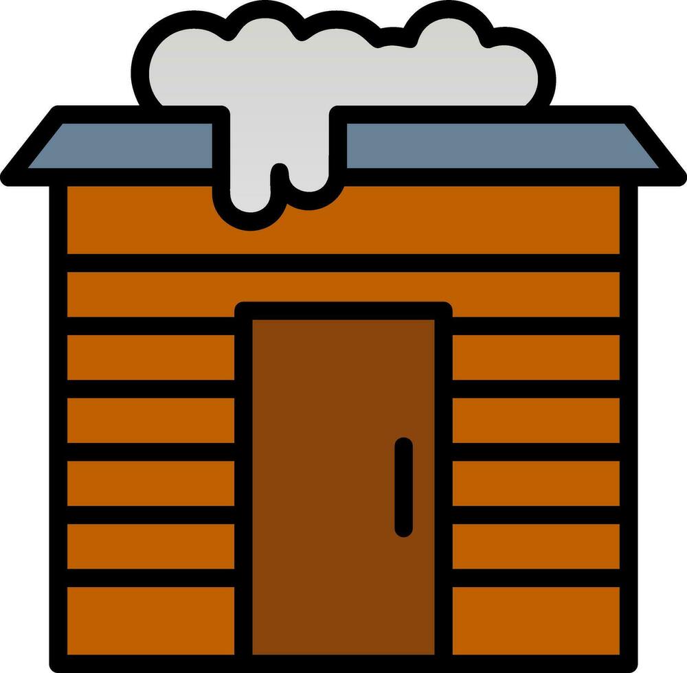 Nevado cabina vector icono diseño