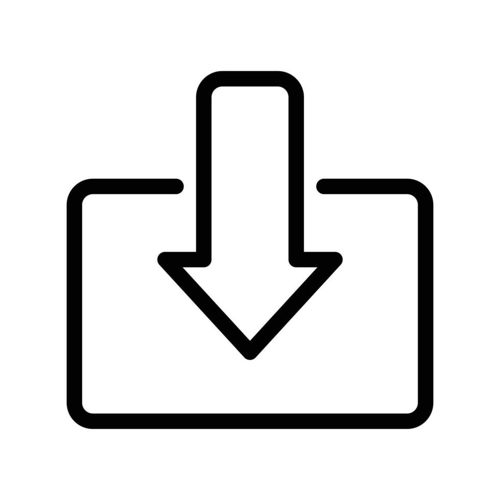 Download Icon, Download Button, Download Symbol For Mobile Application And Website, User Interface Icon Design Element Vector Illustration