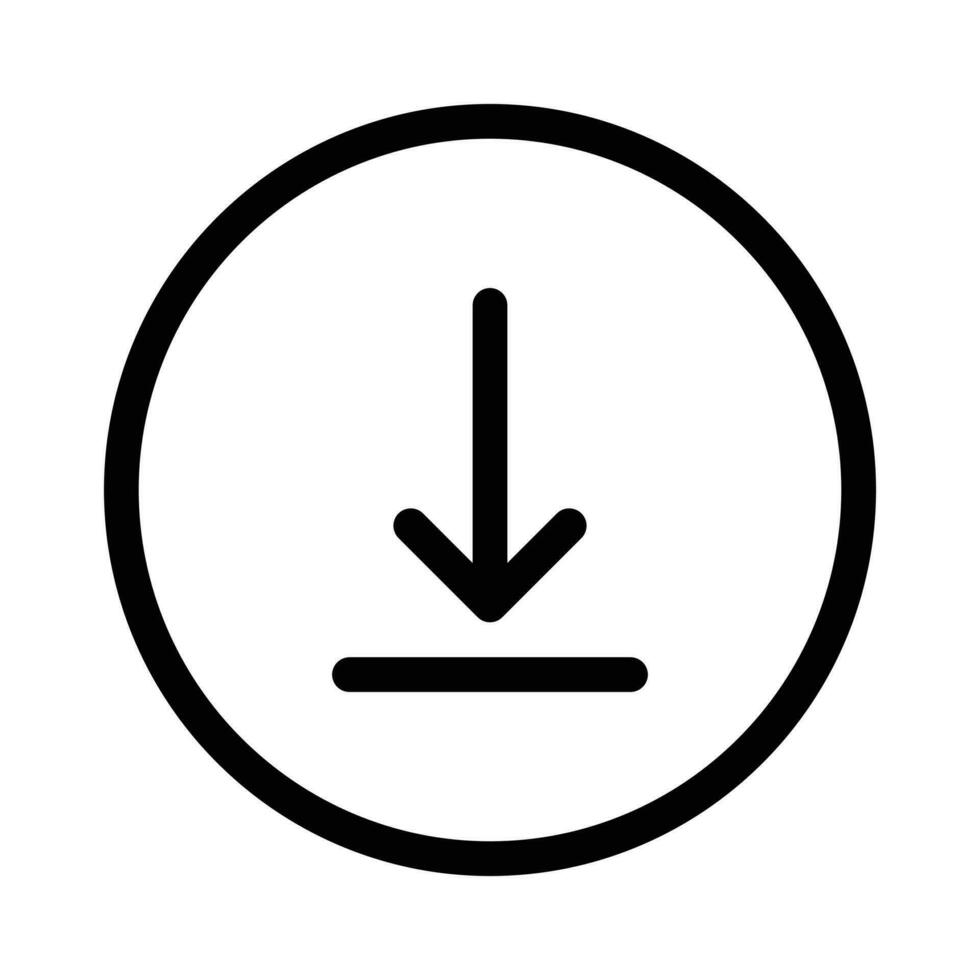 Download Icon, Download Button, Download Symbol For Mobile Application And Website, User Interface Icon Design Element Vector Illustration