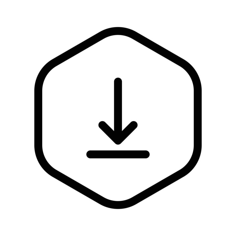 Download Icon, Download Button, Download Symbol For Mobile Application And Website, User Interface Icon Design Element Vector Illustration