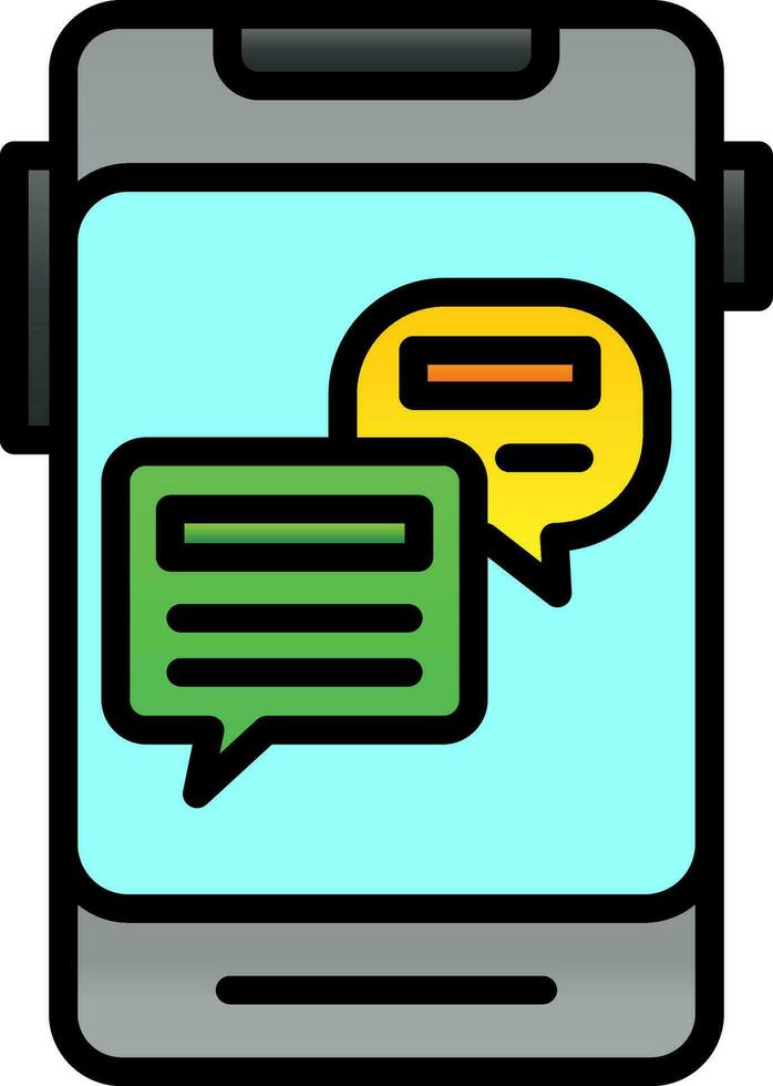 Online Chat Vector Icon Design