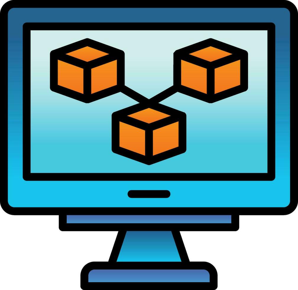 Blockchain Vector Icon Design
