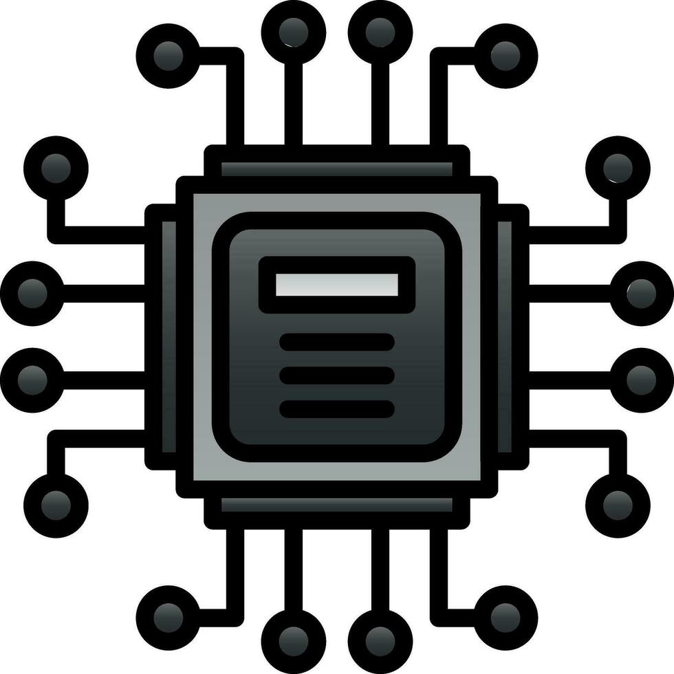 computadora chip vector icono diseño