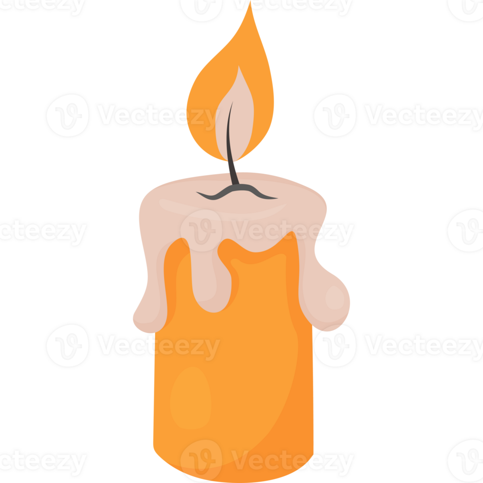 burning candle drawn 27382129 PNG