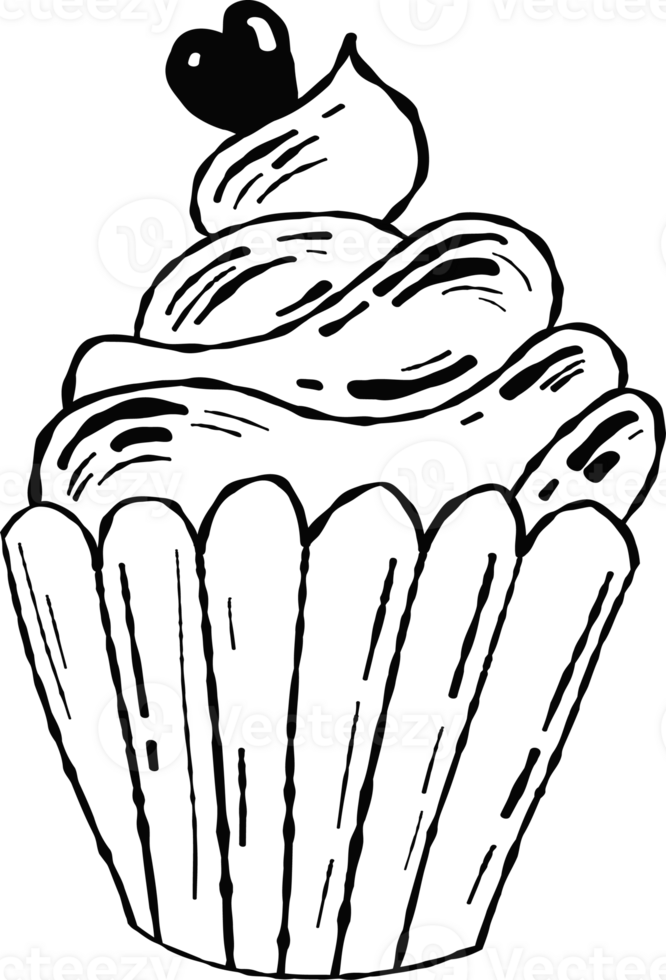 sweet food cupcake hand drawing png