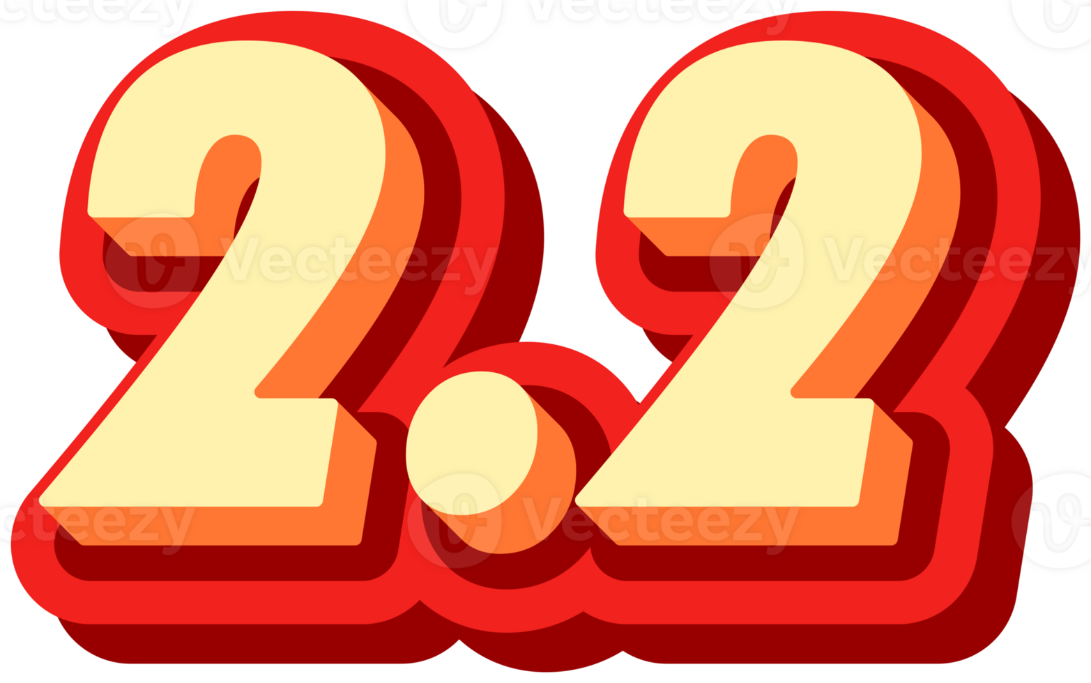 2.2 sale, Promotion label sale, alphabet 3d text effect, promotion discount label. png