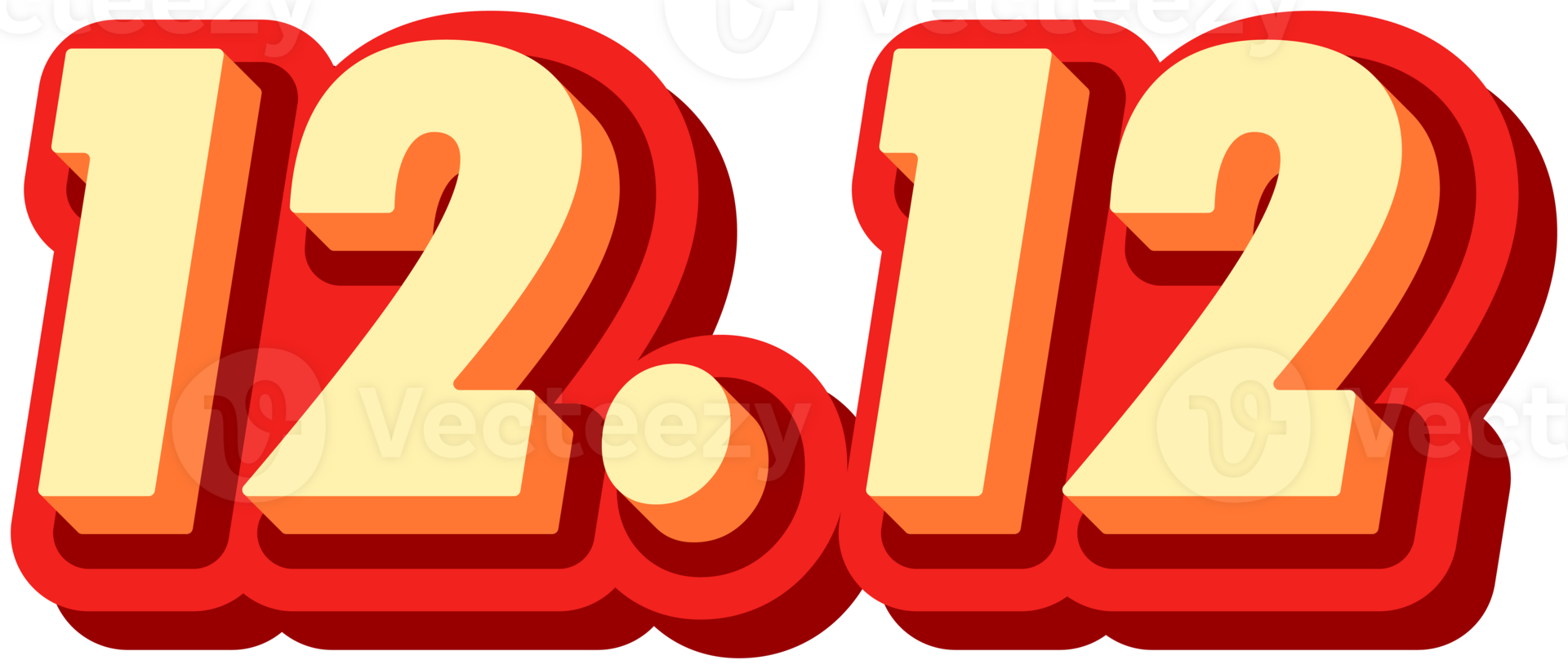12.12 sale, Promotion label sale, alphabet 3d text effect, promotion discount label. png