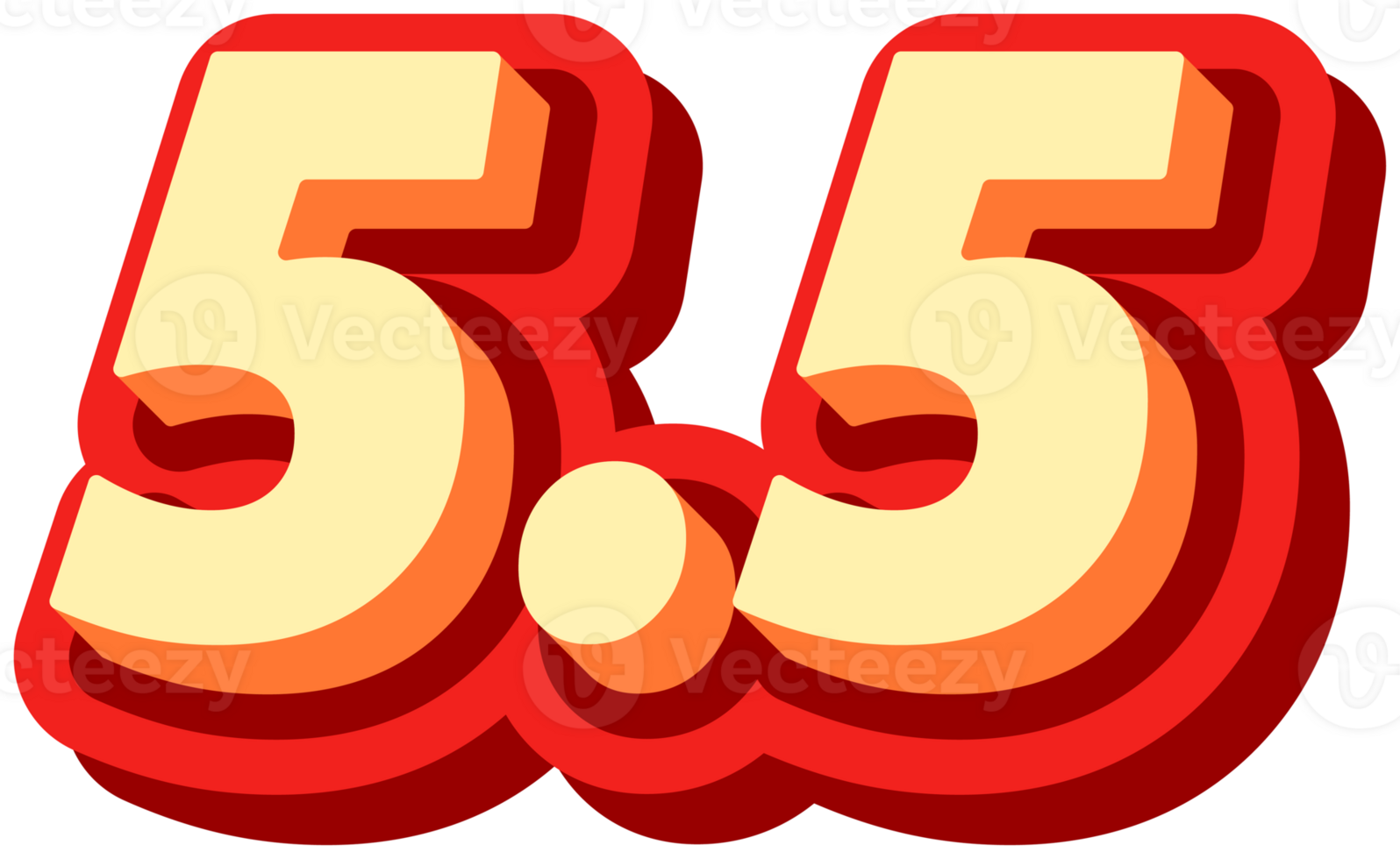 5.5 sale, Promotion label sale, alphabet 3d text effect, promotion discount label. png