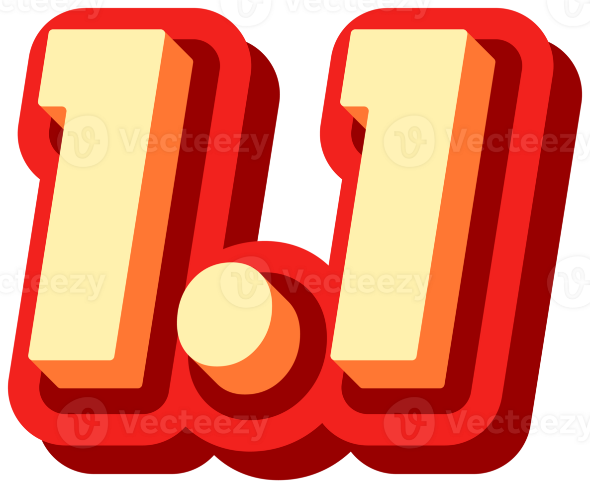 1.1 sale, Promotion label sale, alphabet 3d text effect, promotion discount label. png
