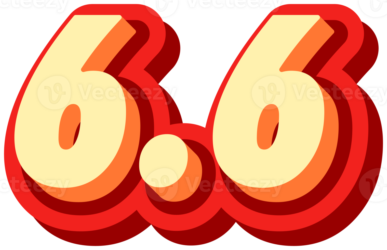 6.6 sale, Promotion label sale, alphabet 3d text effect, promotion discount label. png