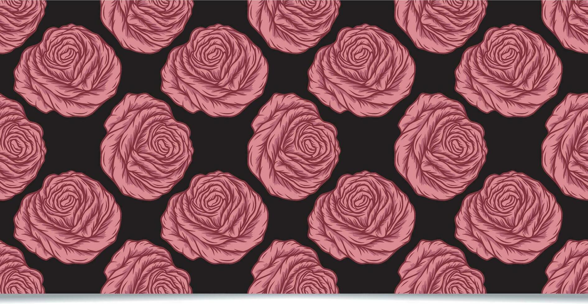 Seamless Pattern with Rose Illustration vector