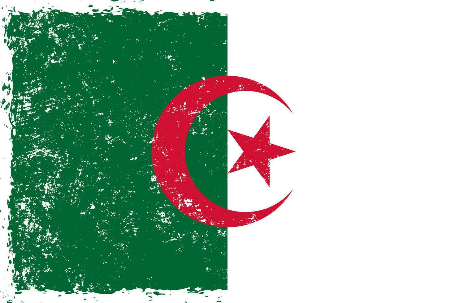 Algeria flag grunge distressed style vector