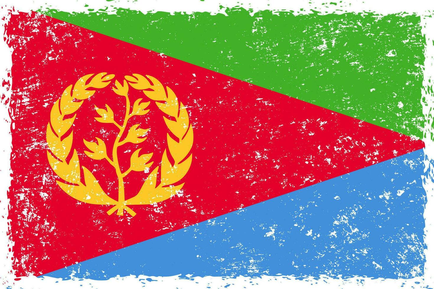 Eritrea flag grunge distressed style vector
